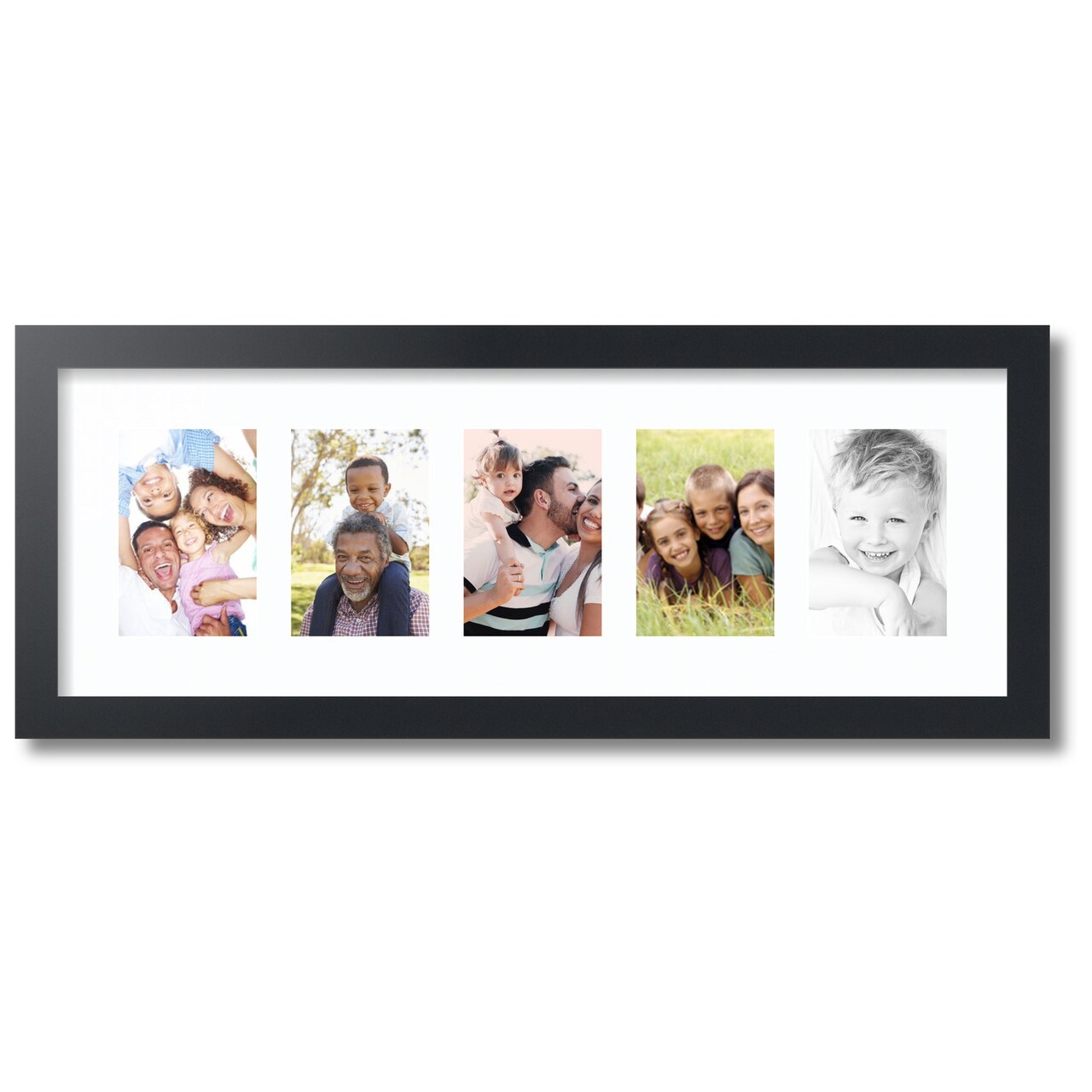 ArtToFrames Collage Photo Picture Frame with 5 - 4x6 inch Openings, Framed in Black with Over 62 Mat Color Options and Plexi Glass (CSM-3926-153)